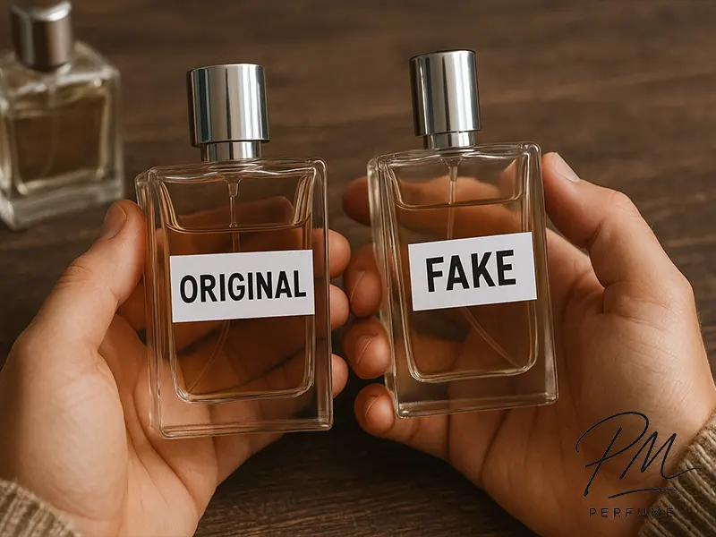Distinguishing original cologne from fake